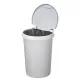 Afvalbak 45 liter rond plat deksel kleur wit